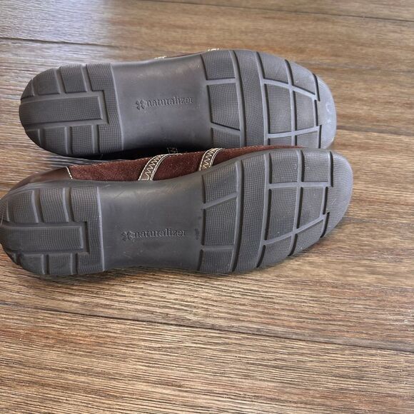 Naturalizer Brown Leather Comfort Slip-On Shoes  Casual Walking Flats Womens 9 - Picture 8 of 8